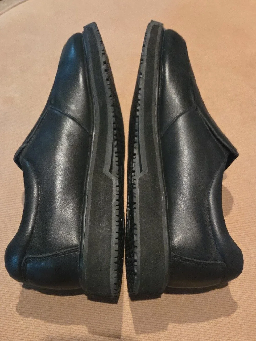 Propet Men's Black Slip-On Leather Dress Shoes 10.5M MSR004